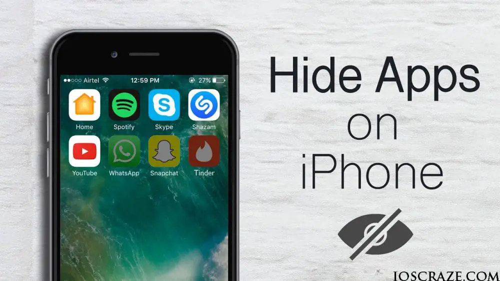  A screenshot of an iPhone with the Restrictions method to hide apps.